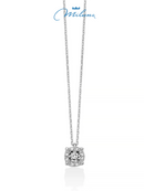 Collana Miluna con pendente di diamanti incastonati in oro bianco 375 - CLD5313X
