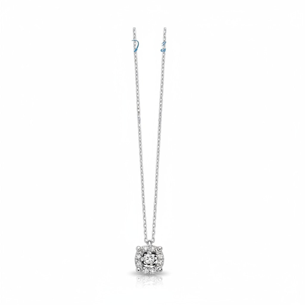 Collana Miluna con pendente di diamanti incastonati in oro bianco 375 - CLD5313X