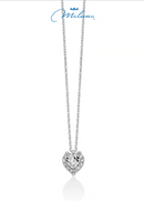 Collana Miluna in oro bianco 375 con cuore illuminato di diamanti - CLD5315X