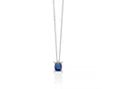 Collana Miluna iin Oro Bianco 18 carati con Zaffiro Blu e Diamanti Naturali - CLD5383