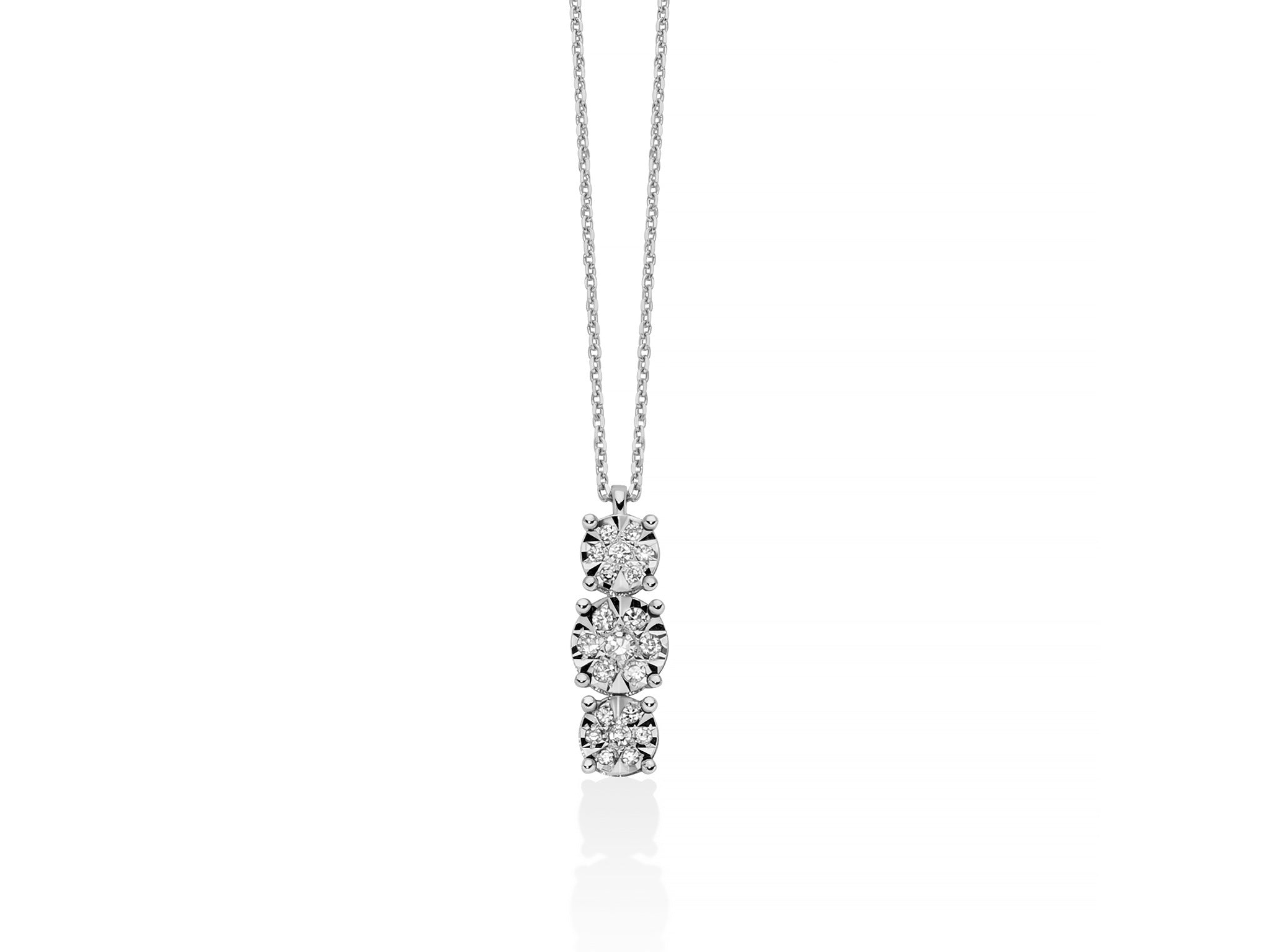 Collana TRILOGY Miluna in oro bianco 18kt e diamanti - CLD5394