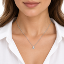 Miluna Collana punto luce con griffe a cuore in oro bianco 18 kt con diamante naturale ct 0,10 - CLD5419-010