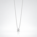 Collana Miluna Punto Luce — in Oro bianco 18kt e Diamante naturale 0,20 ct — CLD5419-020