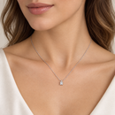 Collana Miluna Punto Luce — in Oro bianco 18kt e Diamante naturale 0,20 ct — CLD5419-020