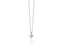 Miluna Collana punto luce in oro bianco 9 kt con diamante naturale ct 0,10 - CLD5446-010X