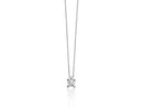 Miluna Collana punto luce in oro bianco 9 kt con diamante naturale ct 0,12 - CLD5447-012X