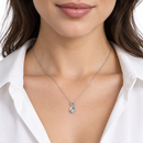 Miluna Collana a nodo infinito in oro bianco 9 kt con diamanti naturali ct 0,021 - CLD5481X