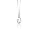 Miluna Collana in oro bianco 9 kt con pendente a spirale e diamanti naturali ct 0,09 - CLD5482X