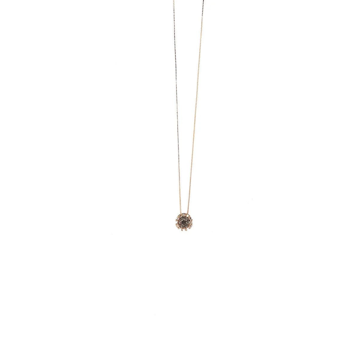 Diana - Rose gold and brown diamond necklace, 0.20ct - CL DESIREE' 01