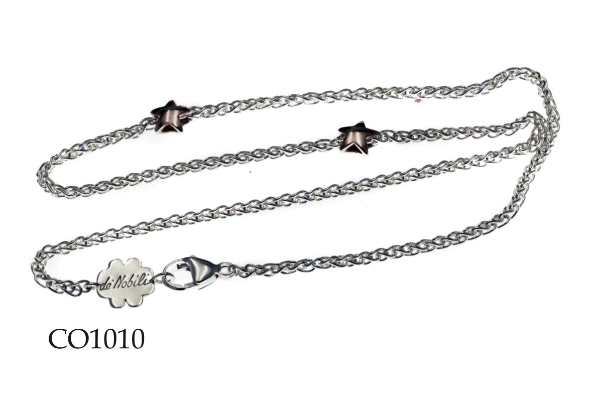 Short Stardust necklace in silver 42 cm - CO1010