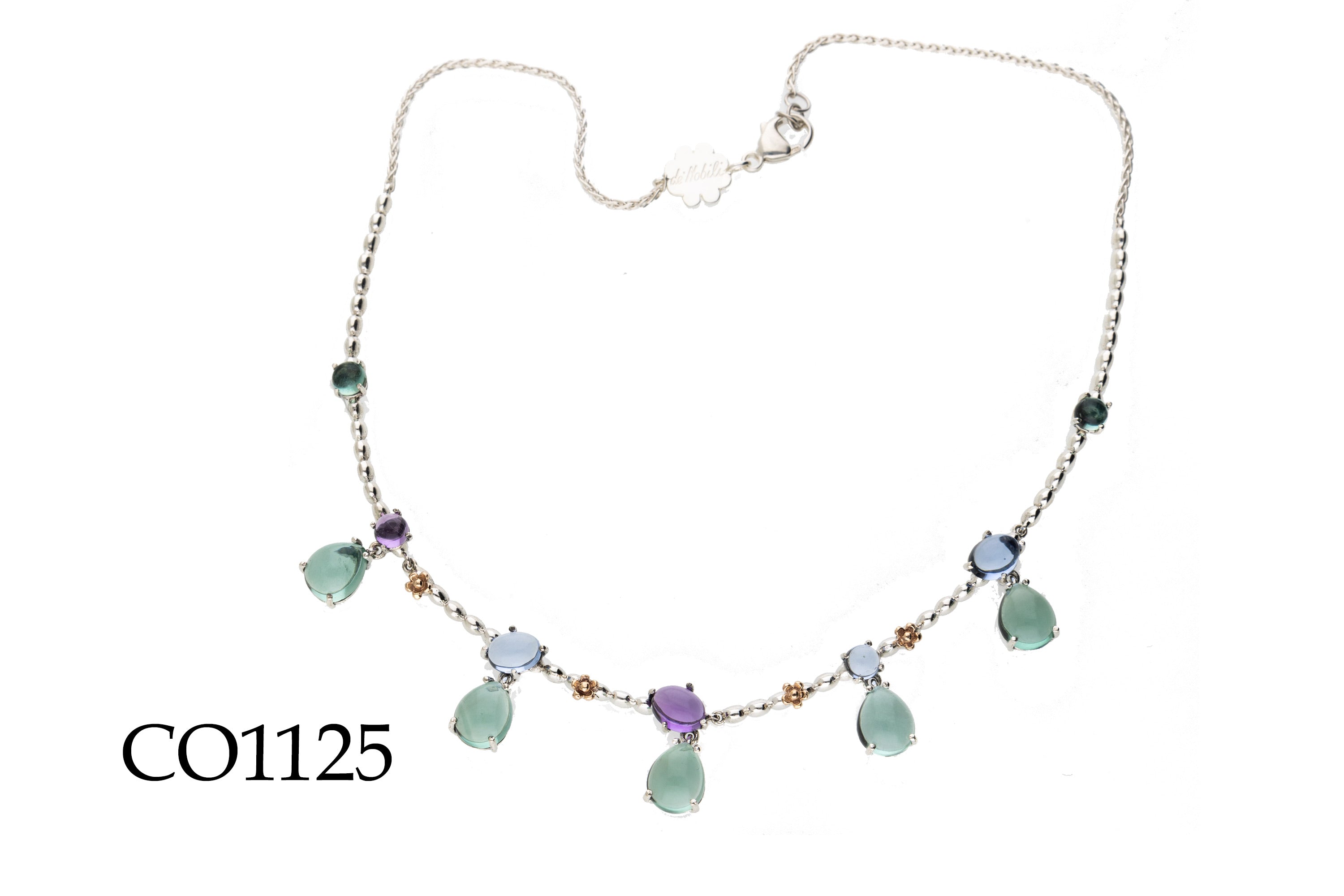 Collana Polvere di Stelle collezione Positano con cerchio e gocce  - CO1125