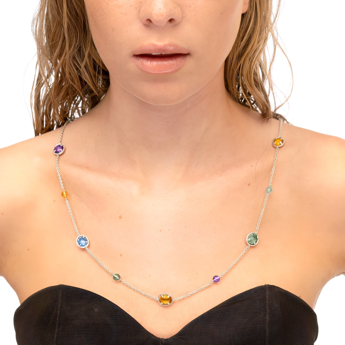 Collana De Nobili Positano laccio argento lunga - CO1825