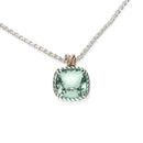 Collana De Nobili nodi intreccio 1 pietra quadrata verde acqua - CO223-Gia