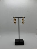 Lorenzo Ungari - Gilt bronze and zircon pendant earrings - CAMIRE OR 007