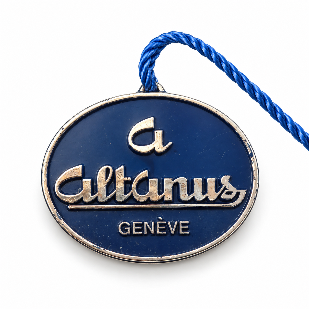 Orologio Altanus Elite — Cronografo automatico, quadrante blu e cinturino in alligatore — NOS, 42mm - 7875