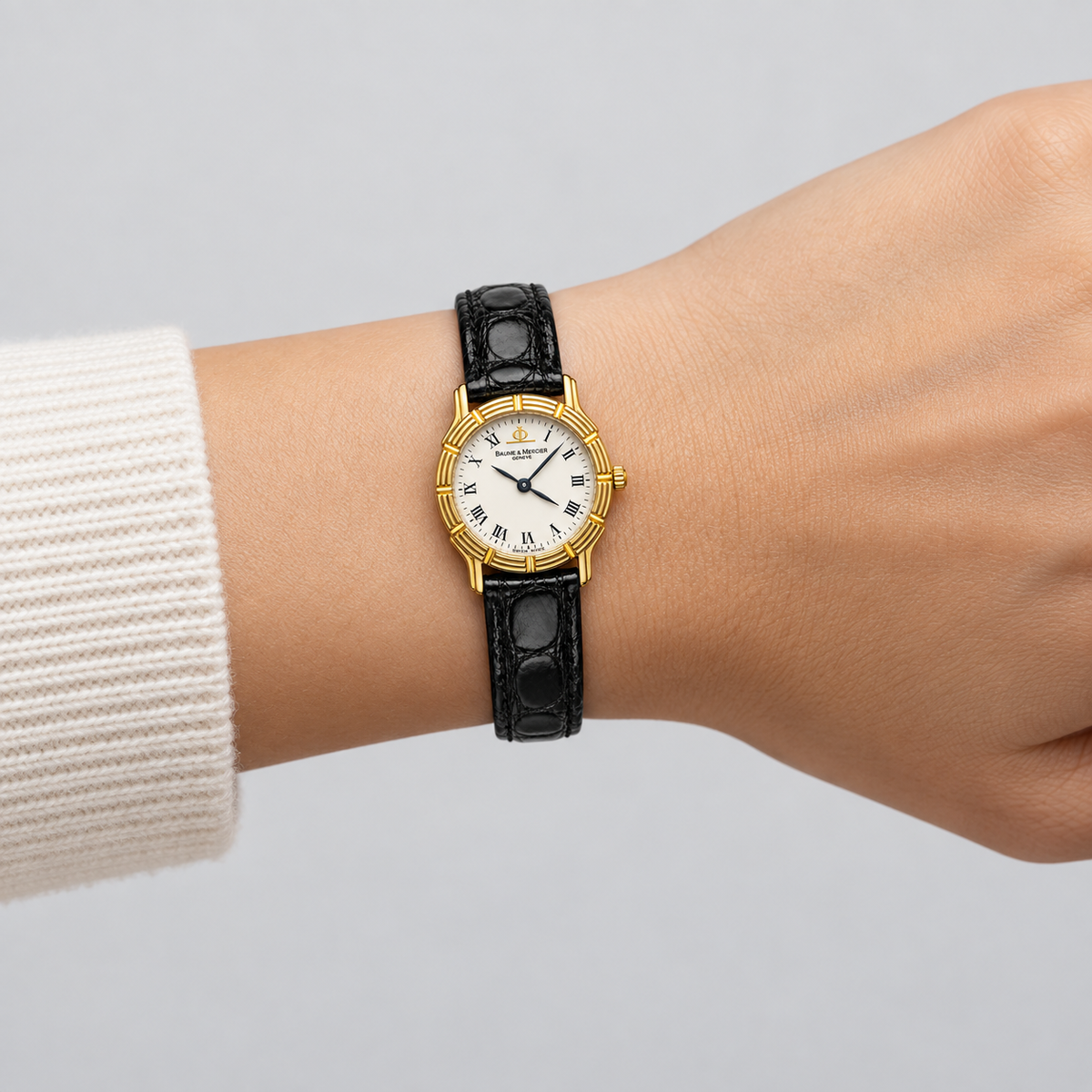 Orologio Baume et Mercier Vintage, movimento quarzo con cassa in oro giallo 18K, 24mm - M0A05352