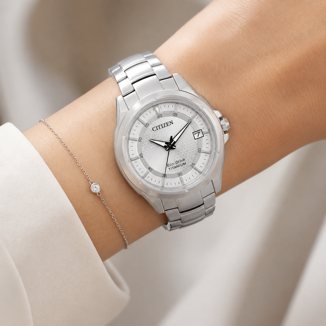 OROLOGIO Citizen Super Titanium Lady 6040 — Eco-Drive 10 bar — Vetro zaffiro - FE6040-59A