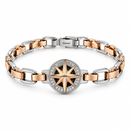 Bracciale Zancan in Acciaio placcato oro rosa - rosa dei venti - EHB241