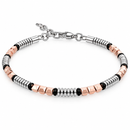 Bracciale da Uomo Zancan in Acciaio con Maglie Geometriche – Hiteck – UHB087
