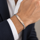 Bracciale da Uomo Zancan in acciaio con targa rifinita in PVD oro rosa - EHB451