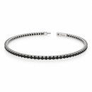 Bracciale Zancan tennis in argento  925 con spinelli neri - ESB079
