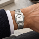 Orologio Longines Oposition Unisex, Quarzo quadrante bianco, cassa quadrata 25x25mm - L35074726