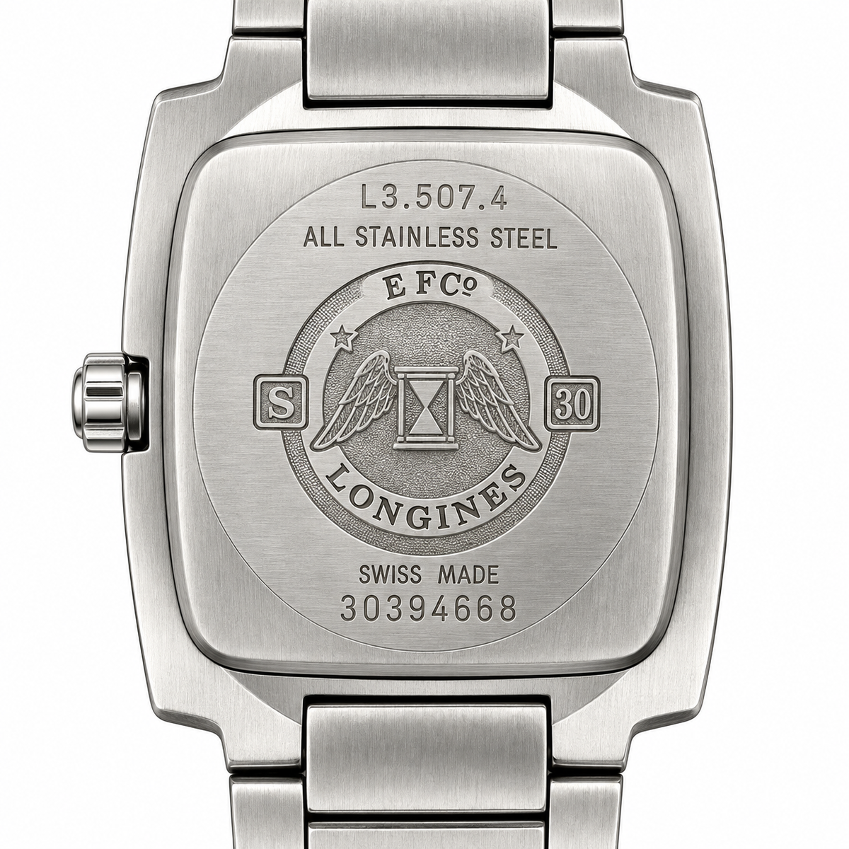 Orologio Longines Oposition Unisex, Quarzo quadrante bianco, cassa quadrata 25x25mm - L35074726