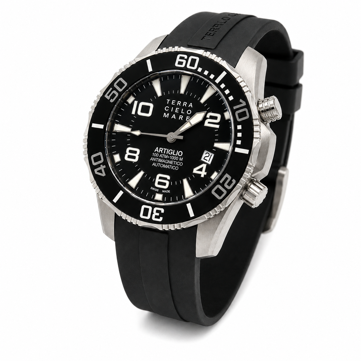 Orologio Terra Cielo Mare, collezione Artiglio — Diver 1000 m — NOS mai venduto, 49mm - TC7033AC3PA