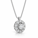 Collana Miluna con pendente fantasia di diamanti in oro bianco 18kt - CLD4377