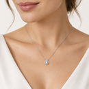 Collana Miluna Punto Luce ovale con contorno di diamanti - CLD5152