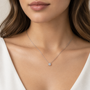 Collana Miluna punto luce in oro bianco 18kt e diamante centrale - CLD5325