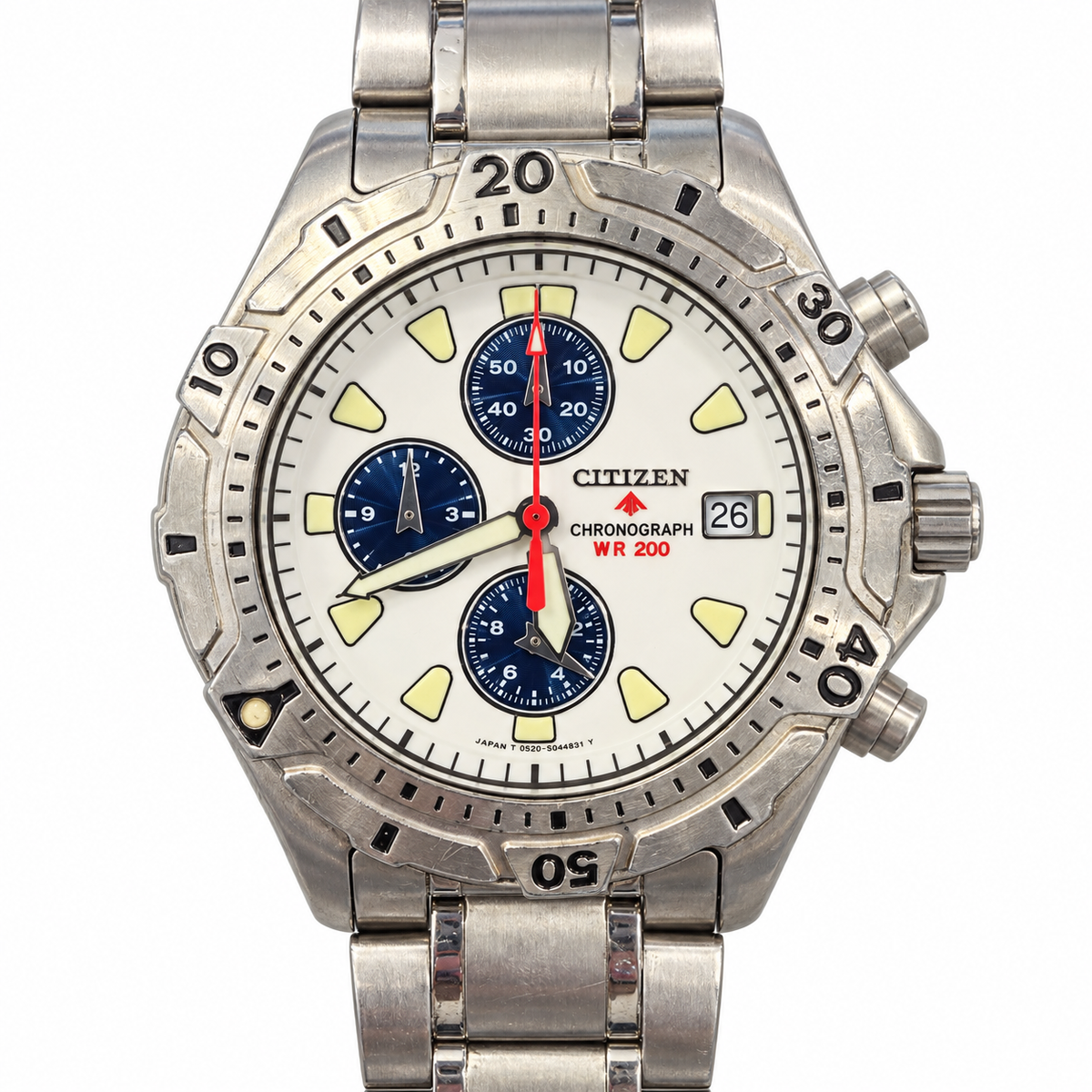 Orologio Citizen Promaster Chronograph WR200 — 41 mm — Cronografo al quarzo con datario — NOS con corredo originale - 0560-C50880