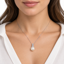 Collar Miluna de oro blanco de 18kt con perla oriente y diamantes - PCL6680