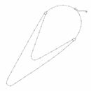 Collana Chantecler 2 fili oro bianco 18kt e diamanti - 37873