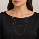 Collana Chantecler 2 fili oro bianco 18kt e diamanti - 37873