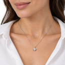 Collier Miluna avec diamant solitaire sur chaîne maille valentino en or blanc - CLD5065-009G7