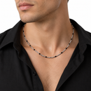 Collana Giovanni raspini in argento da uomo dadini e onice - 11647