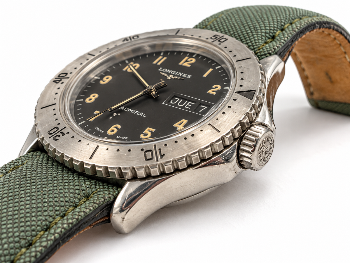 Orologio Longines Admiral 5 Star Day-Date — 38 mm — Automatico con ghiera girevole — NOS con scatola originale - 7404