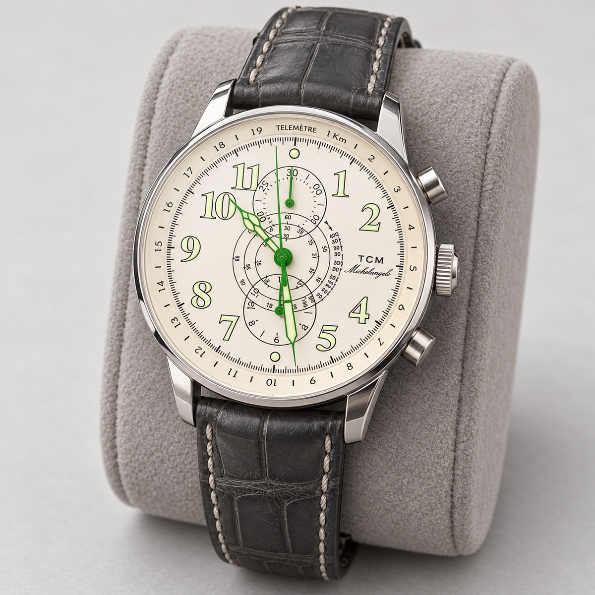Orologio Terra Cielo Mare Michelangelo Cronografo — 42 mm — Automatico con cronografo e scala telemetrica — NOS con scatola originale - TC6005AC2PA