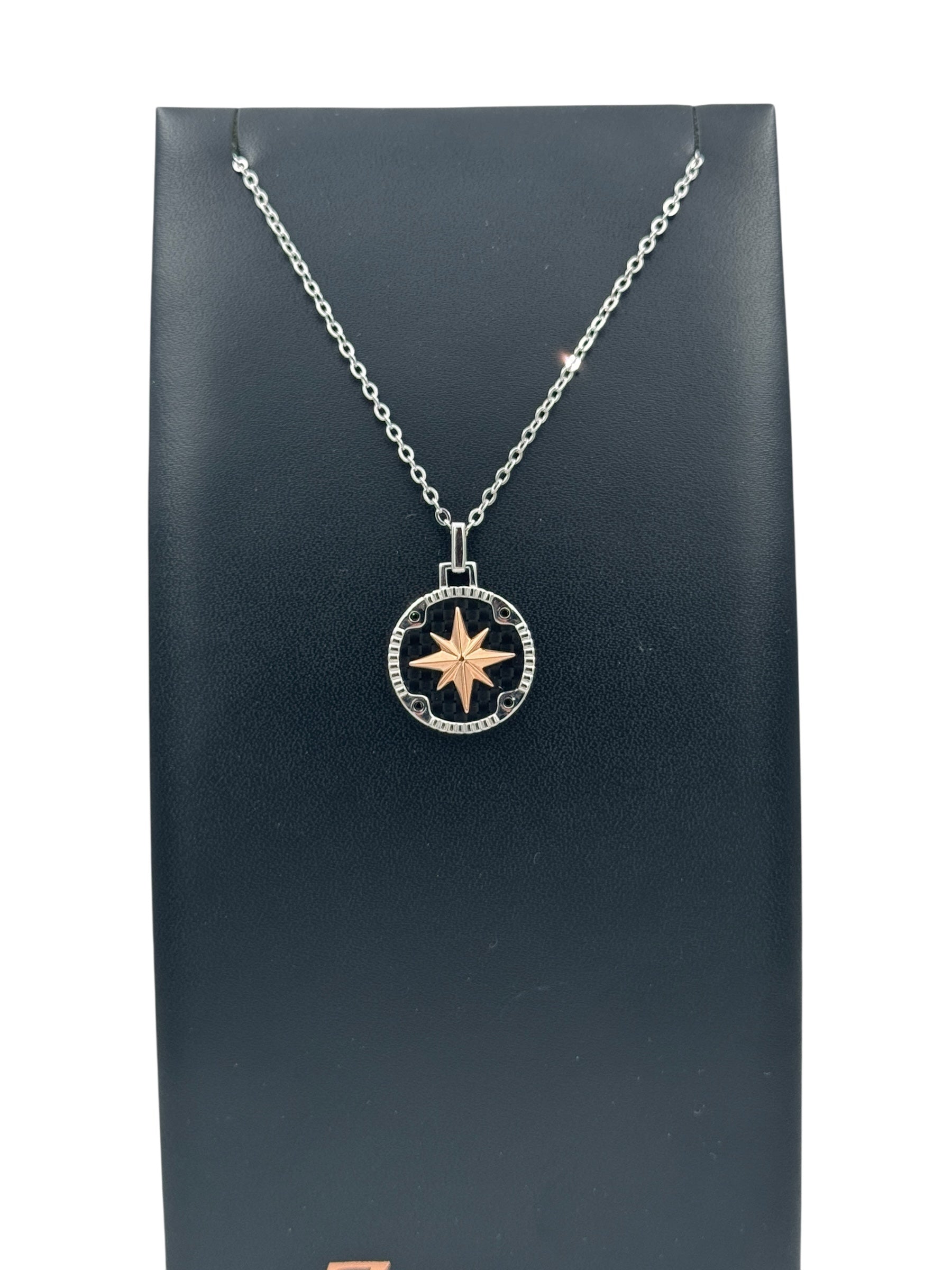 Collana Zancan da uomo IN ARGENTO Rosa dei Venti - ESC227