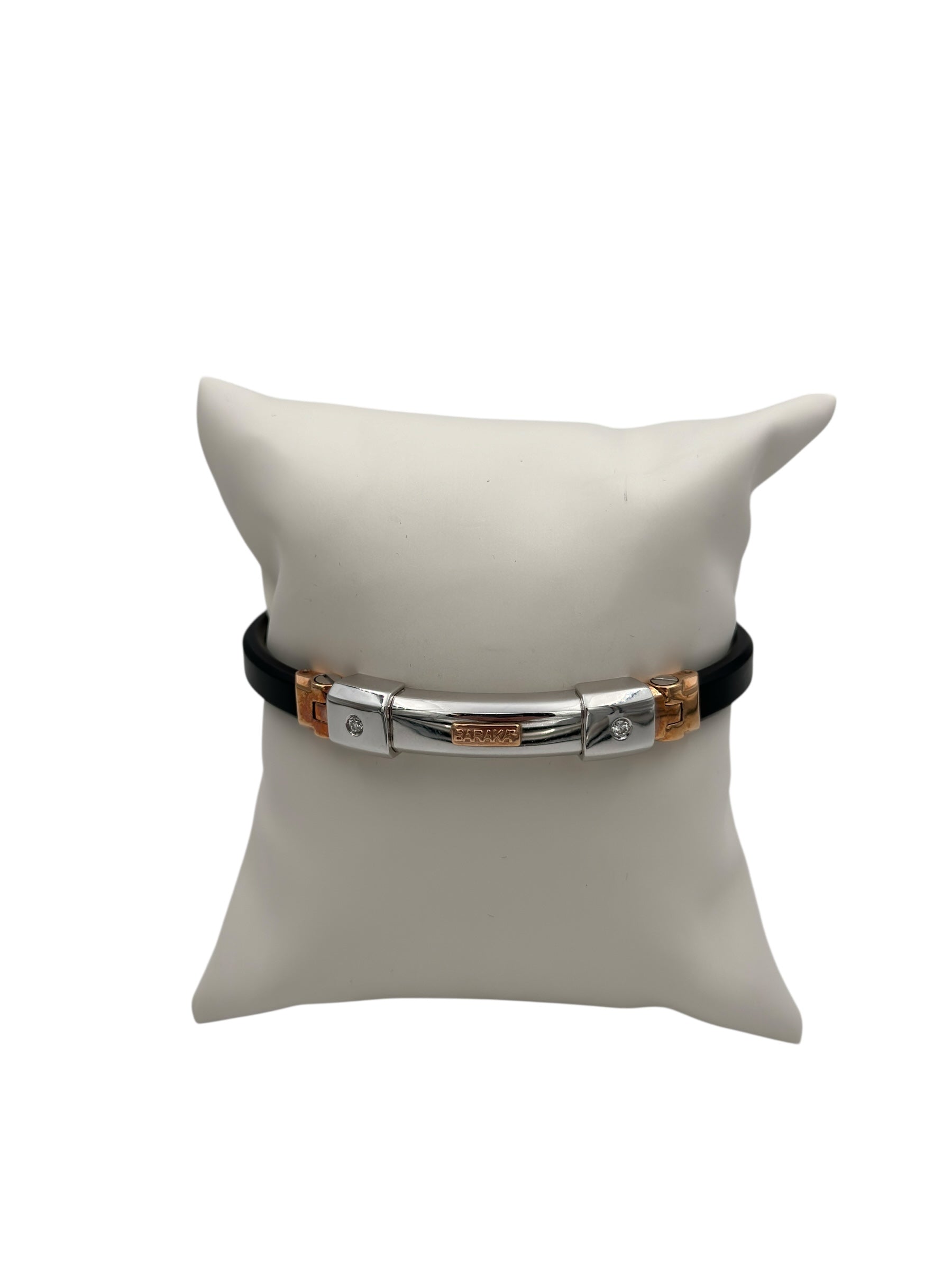Bracciale Barakà in ceramica nera, oro bianco, oro giallo 18kt e diamanti - BR21016