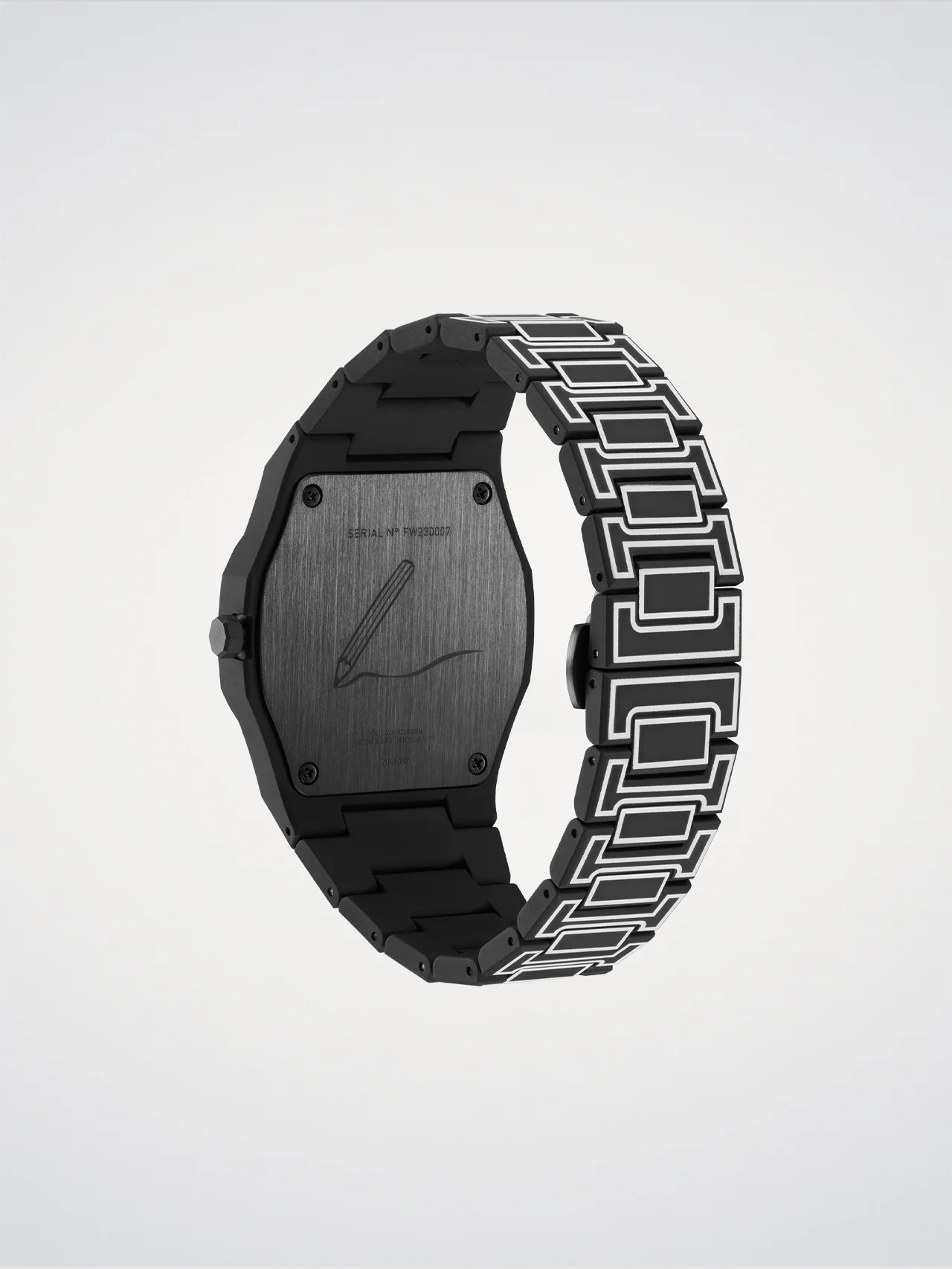Orologio D1 MILANO, Black Sketch
Polycarbon 40,5mm, COLORE NERO - D1-PCBJ33