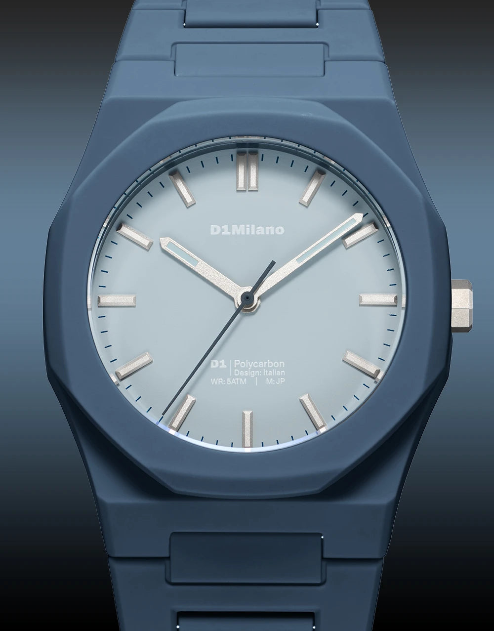 Orologio D1 MILANO, City Lights, Polycarbon quarzo, COLORE BLU, 40.5mm - D1-PCBJ52