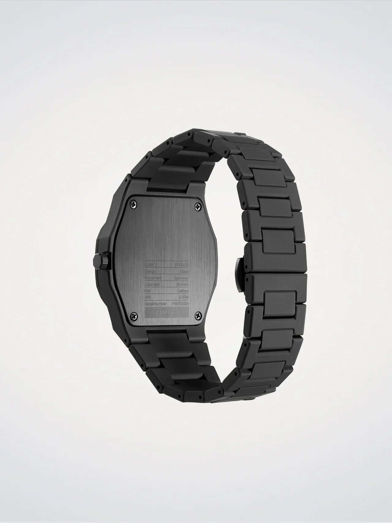 OROLOGIO D1 MILANO, Total Black, Poly Carbonium, Polycarbon 40.5mm - D1-PCBJCR