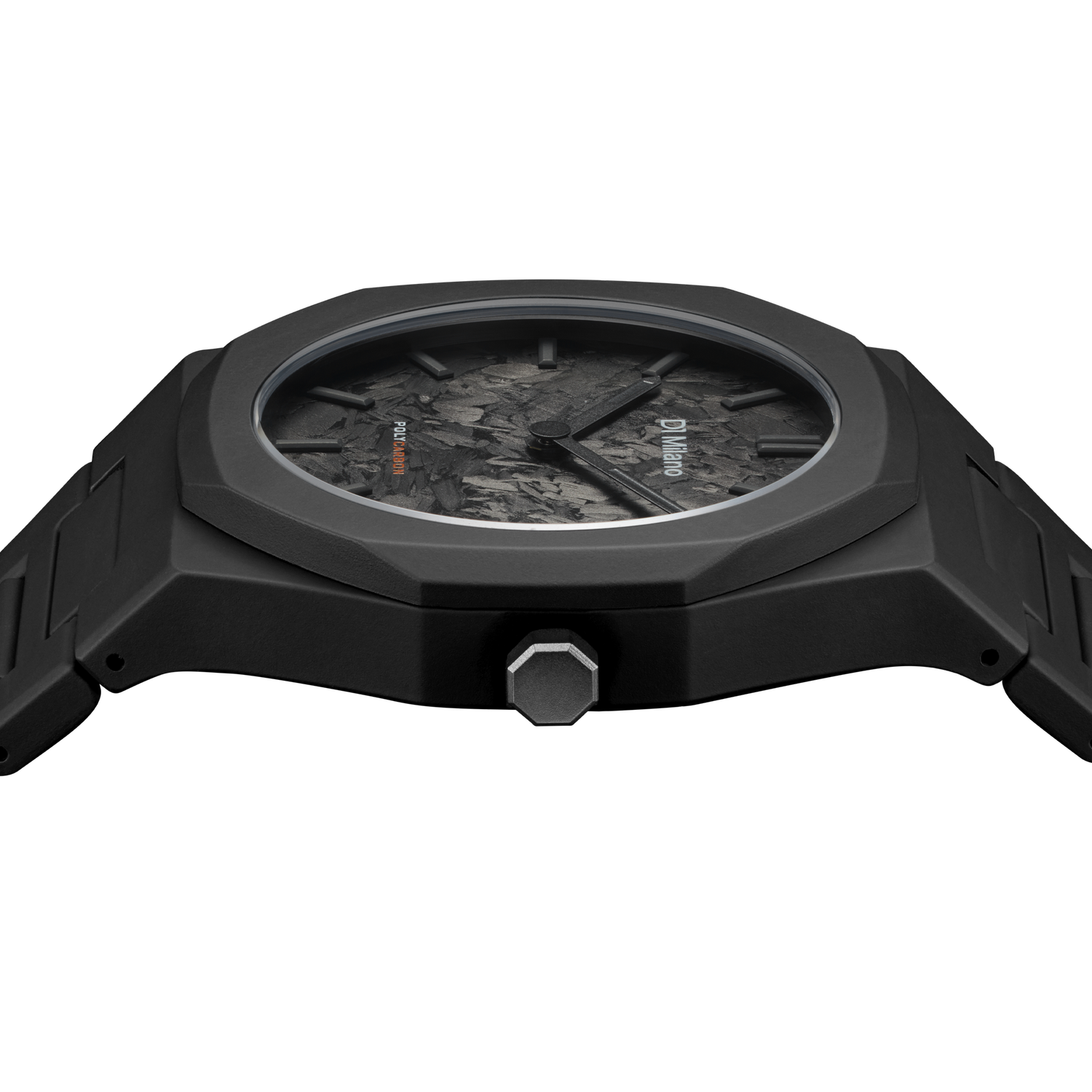 OROLOGIO D1 MILANO, Total Black, Poly Carbonium, Polycarbon 40.5mm - D1-PCBJCR