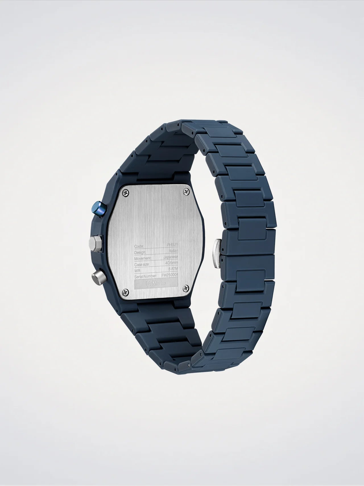 orologio D1 MILANO, Model B
 Polychrono, COLORE BLU, 40.5 mm - D1-PHBJ12