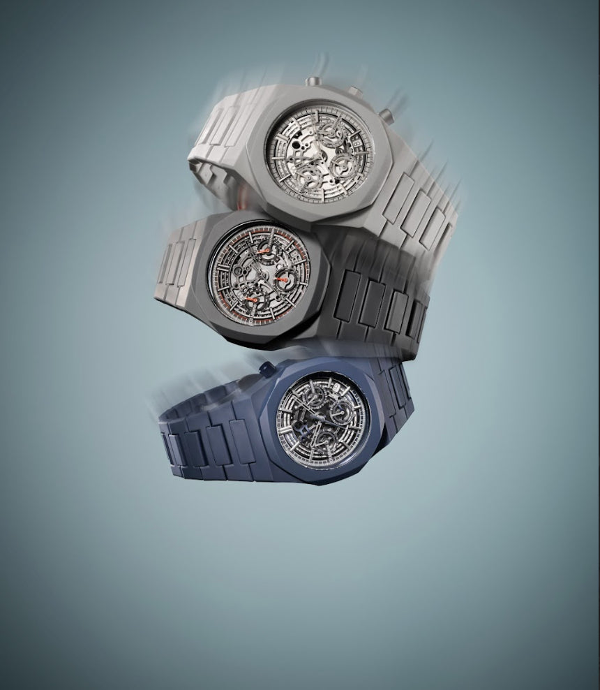 orologio D1 MILANO, Model B
 Polychrono, COLORE BLU, 40.5 mm - D1-PHBJ12