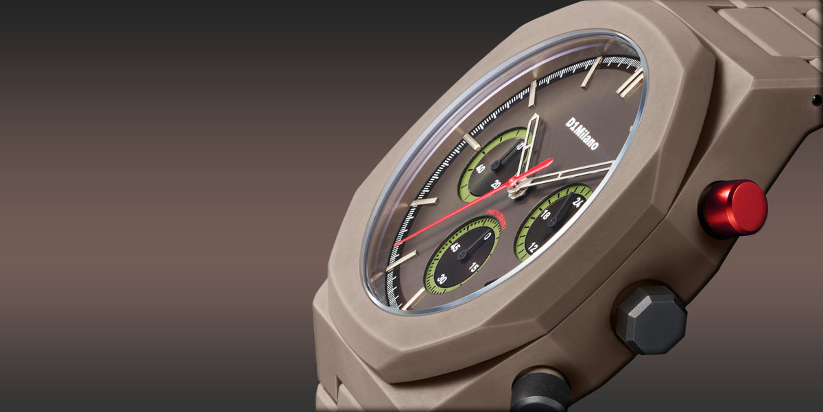 Orologio D1 MILANO Brown Phantom, Polychrono quarzo, 40.5mm - D1-PHBJ24