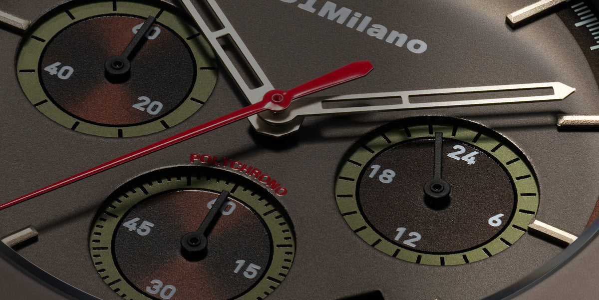 Orologio D1 MILANO Brown Phantom, Polychrono quarzo, 40.5mm - D1-PHBJ24
