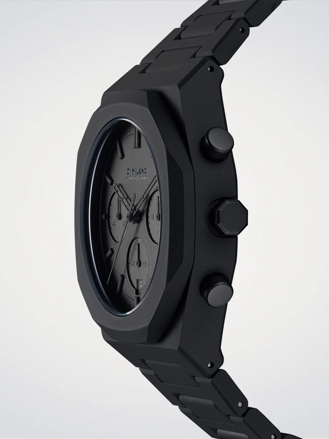 Orologio D1 MILANO Shadow, Polychrono quarzo, TOTAL BLACK, 40.5mm - D1-PHBJSH
